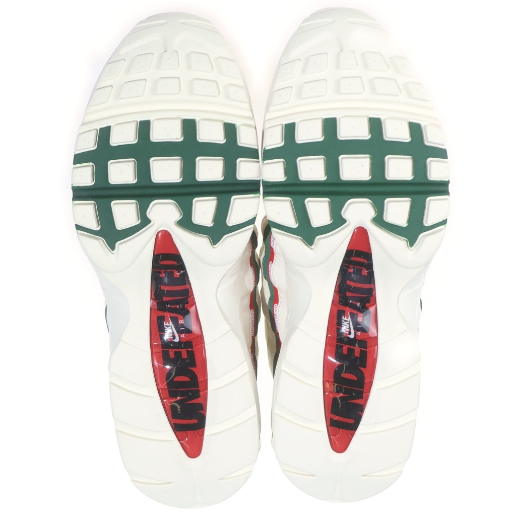 NIKE(ナイキ) ×UNDEFEATED AIR MAX 95 SP SAIL アンディフィーテッド エアマックス95 セイル ローカットスニーカー US9/27cm ホワイト/レッド/グリーン IB4453-100