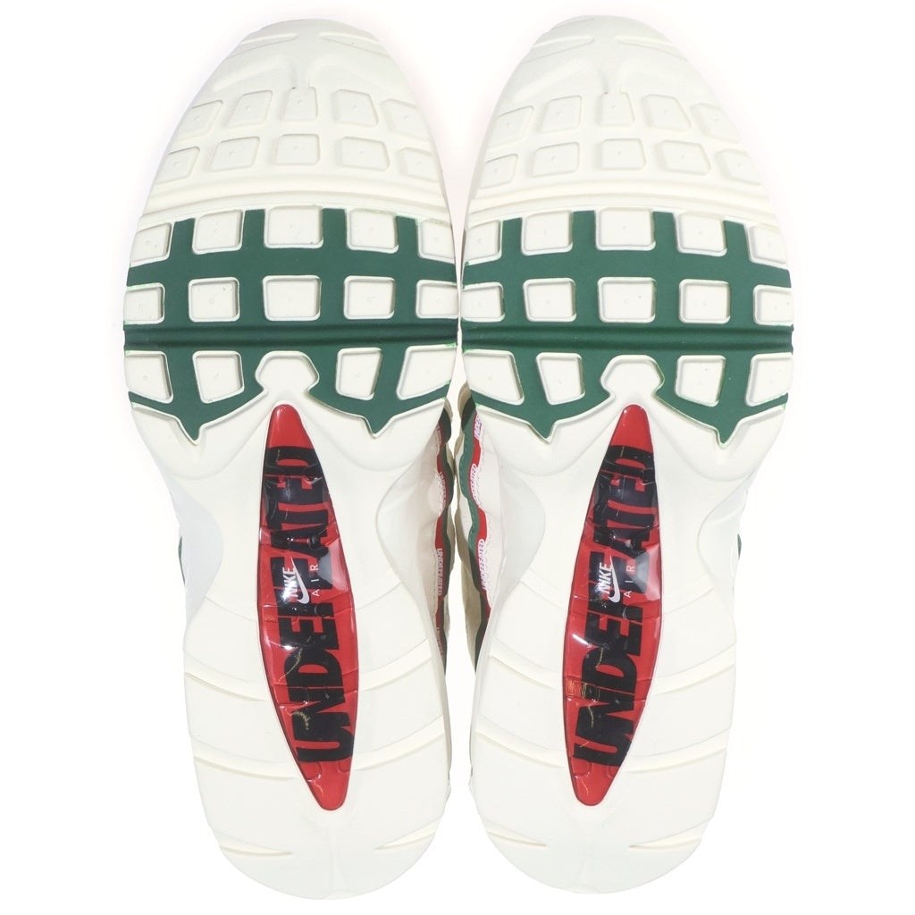 NIKE(ナイキ) ×UNDEFEATED AIR MAX 95 SP SAIL アンディフィーテッド エアマックス95 セイル ローカットスニーカー US9/27cm ホワイト/レッド/グリーン IB4453-100