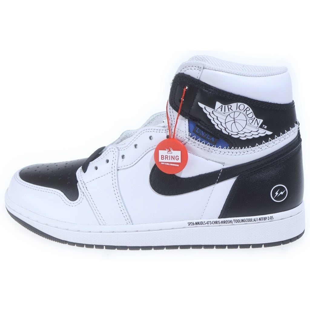 NIKE(ナイキ) ×FRAGMENT DESIGN ×UNION AIR JORDAN 1 RETRO HIGH OG II7282-100 エアジョーダン1 レトロ ハイカット スニーカー US9/27cm ホワイト/ブラック