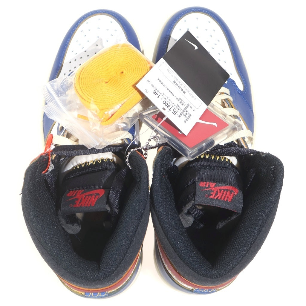 NIKE(ナイキ) ×UNION AIR JORDAN 1 RETRO HI NRG ユニオン エアジョーダン1 レトロ ハイカットスニーカー ホワイト/ブルー/レッド US9/27cm BV1300-146