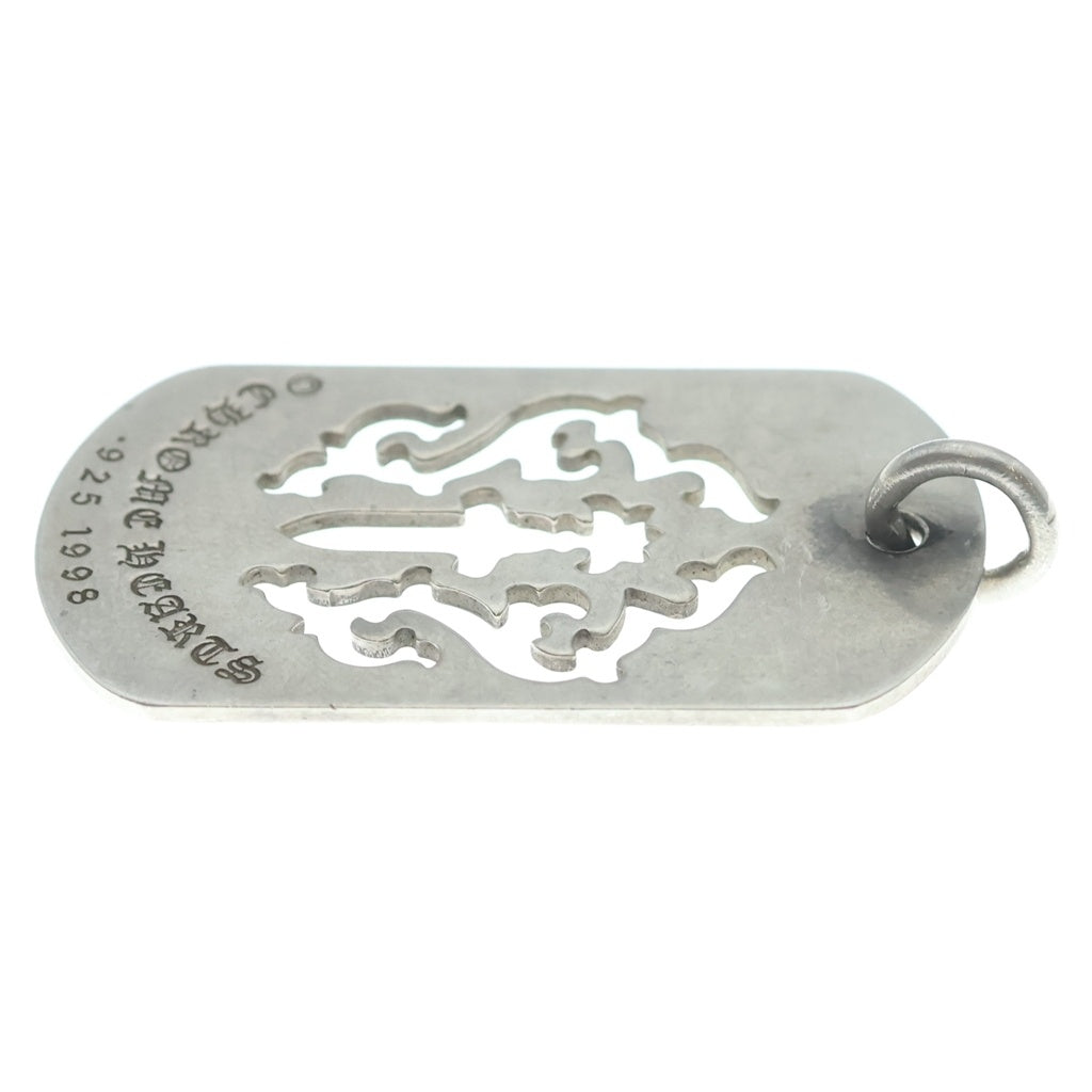CHROME HEARTS(クロムハーツ) D TAG LRG DAGGER ヴァインダガーカットアウトドッグタグ ラージ ペンダントトップ シルバー BCA240