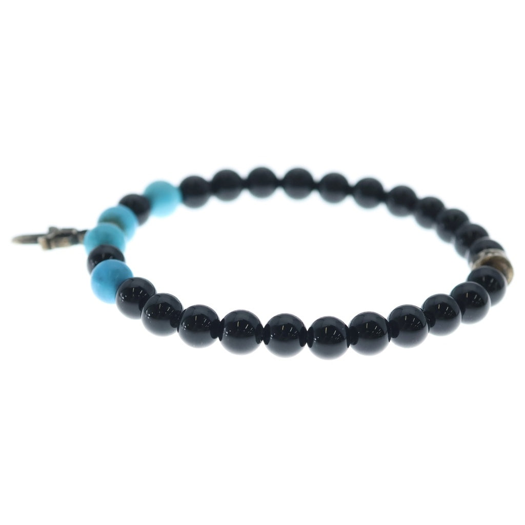 CHROME HEARTS(クロムハーツ) 6mm BEAD STACK DAGGER スタックダガー ビーズブレスレット ブラック/シルバー