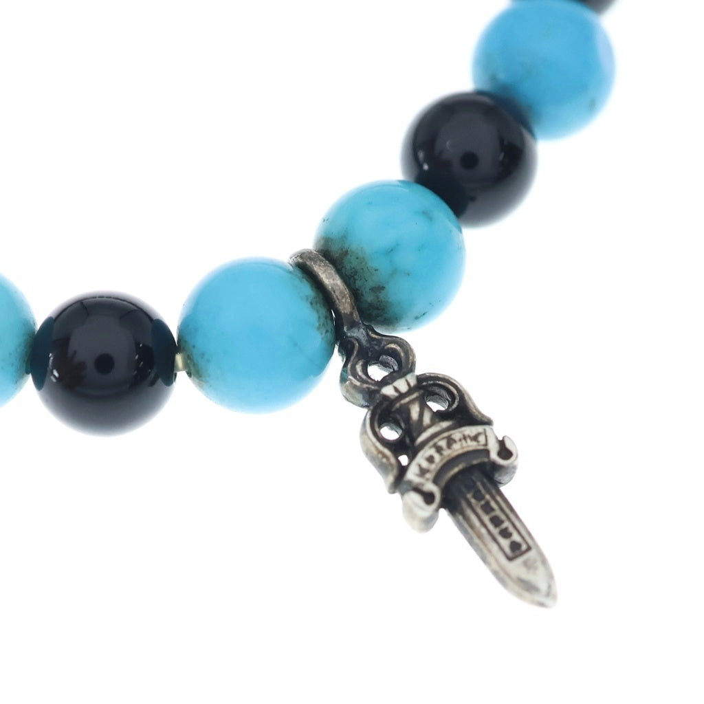CHROME HEARTS(クロムハーツ) 6mm BEAD STACK DAGGER スタックダガー ビーズブレスレット ブラック/シルバー