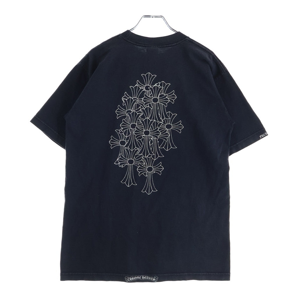 CHROME HEARTS(クロムハーツ) OLD BACK CEMETERY S/S TEE オールド バックセメタリークロスプリント 半袖Tシャツ カットソー ブラック