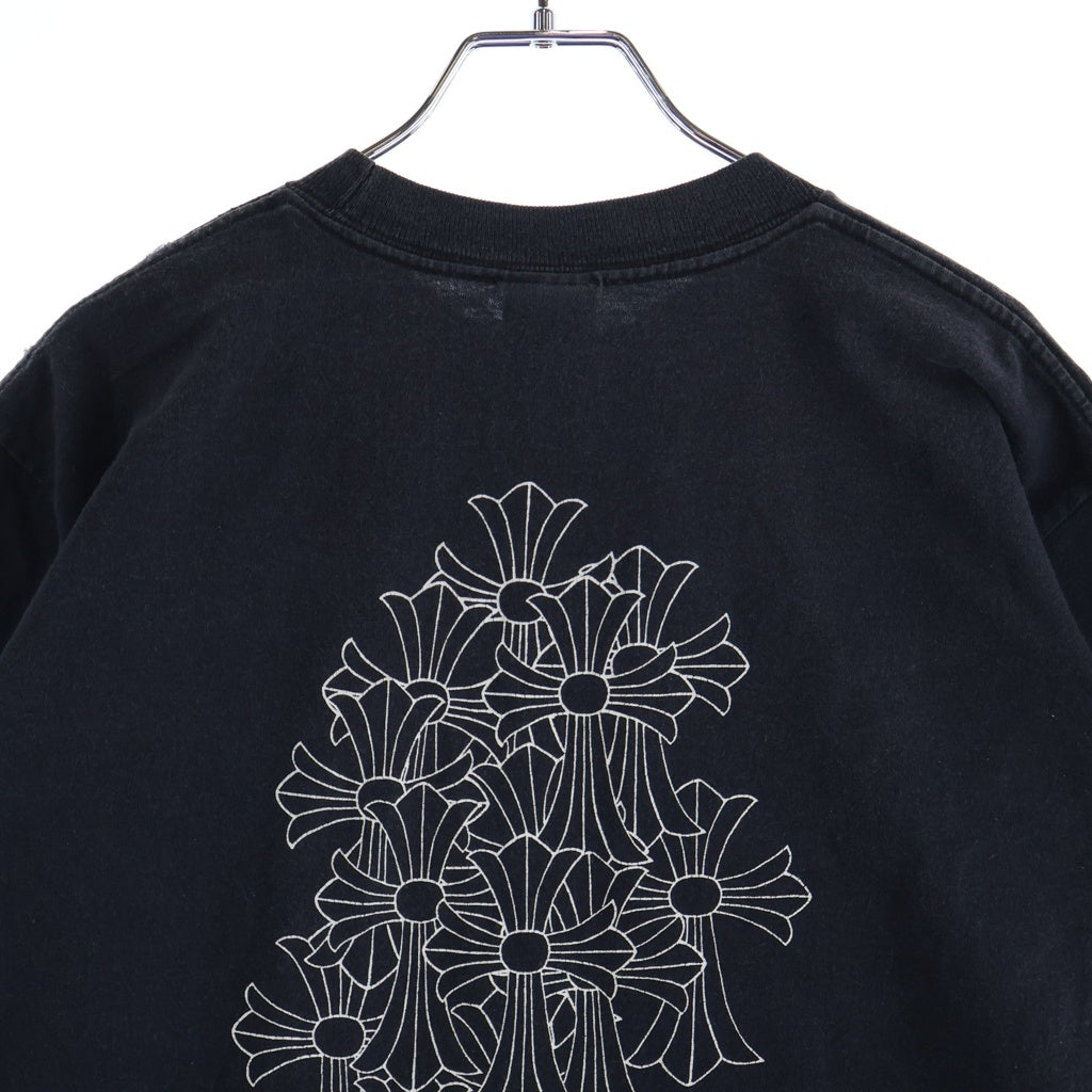 CHROME HEARTS(クロムハーツ) OLD BACK CEMETERY S/S TEE オールド バックセメタリークロスプリント 半袖Tシャツ カットソー ブラック