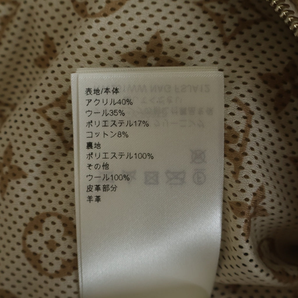 LOUIS VUITTON(ルイヴィトン) モノグラム ファジーウール フリース ボアジャケット アウター #36 ベージュ RW251WW NAG FSJA12 レディース