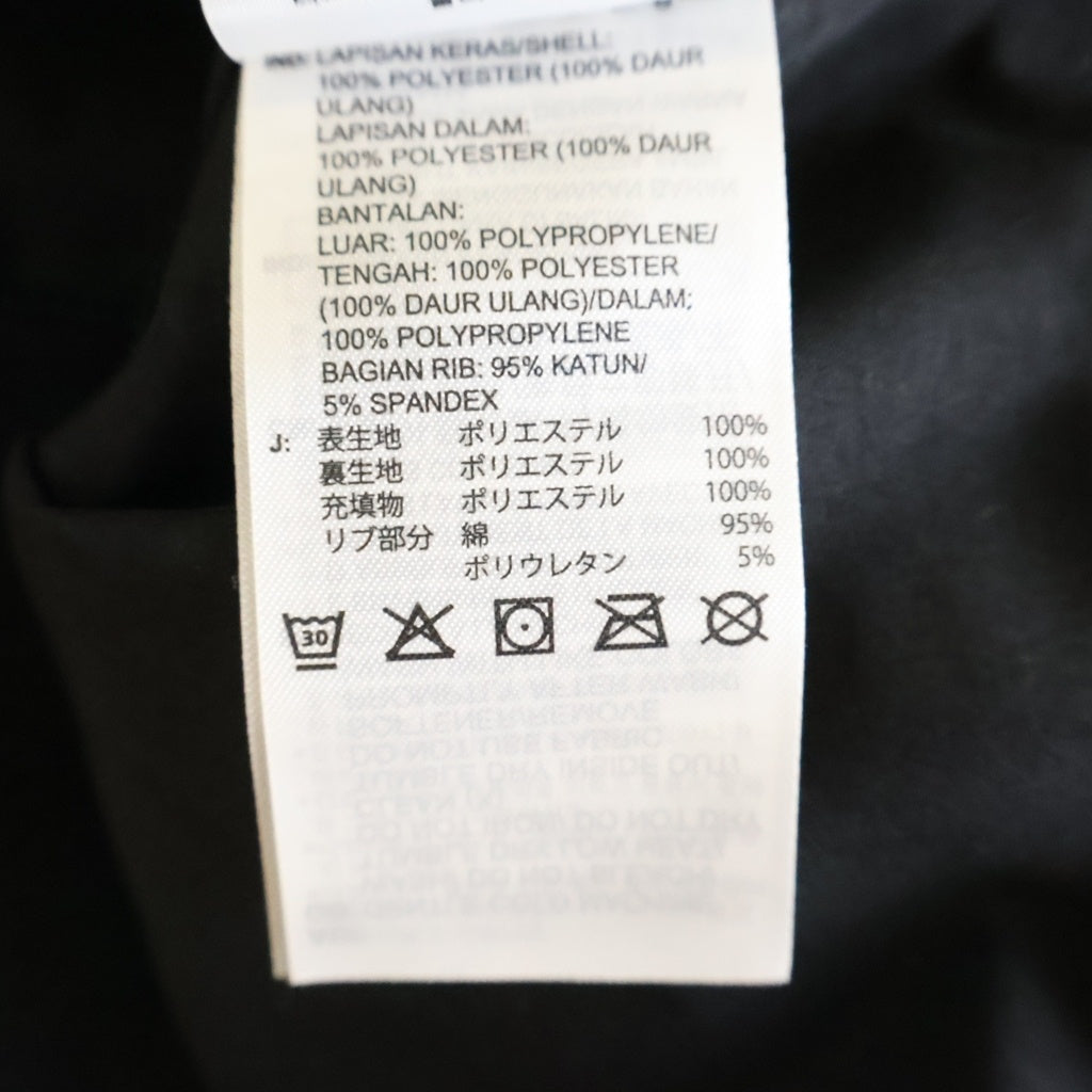 adidas(アディダス) コパ キルト 中綿 ジップアップ フライト ボンバー ジャケット ブルゾン MAー1 ブラック IY1597