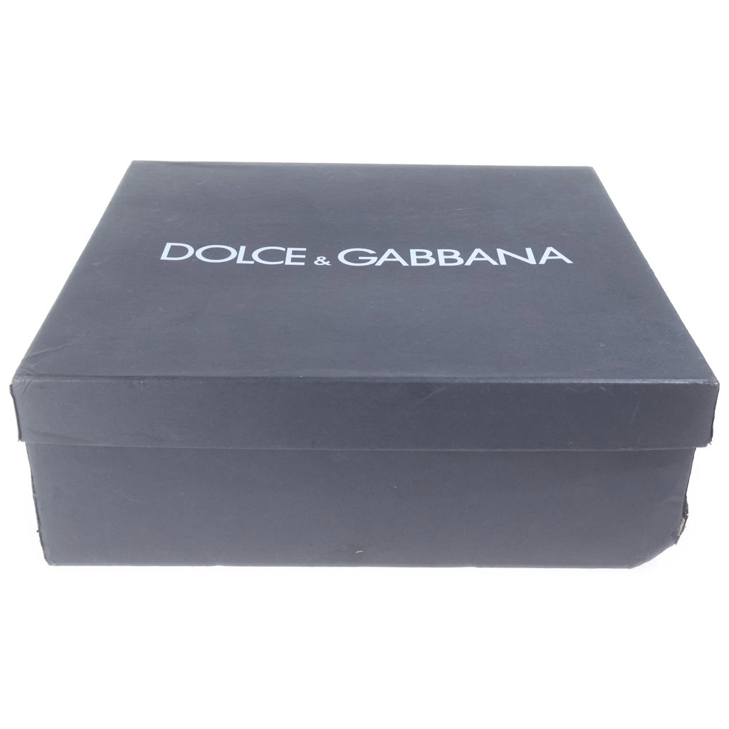 DOLCE & GABBANA(ドルチェアンドガッバーナ) レースアップ ブーツ ウィングチップ パテントレザー ブラック CA4097 7サイズ