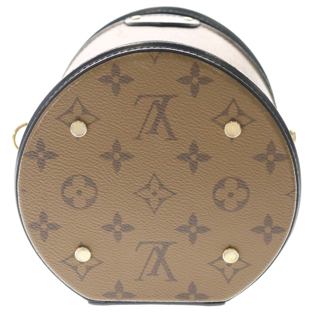 LOUIS VUITTON(ルイヴィトン) モノグラムリバース カンヌ 2WAYハンドバッグ ショルダーバッグ ブラウン×ブラック レザー×PVC M43986 ゴールド金具 レディース