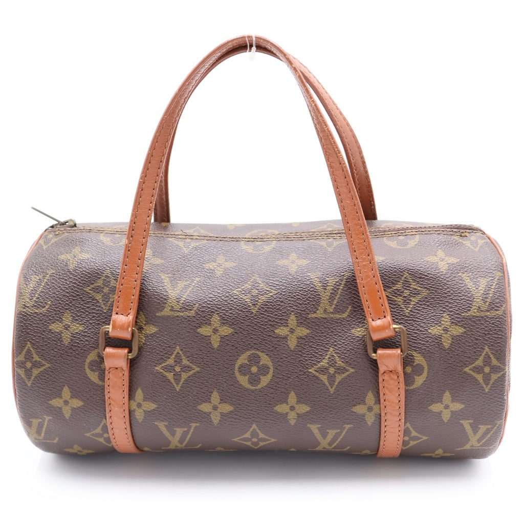 LOUIS VUITTON(ルイヴィトン) モノグラム パピヨン26 ハンドバッグ ブラウン レザー×PVC M51386 ゴールド金具 レディース