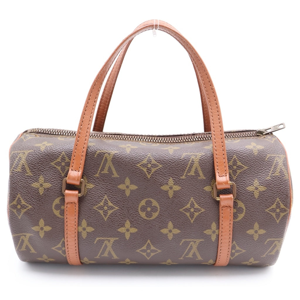 LOUIS VUITTON(ルイヴィトン) モノグラム パピヨン26 ハンドバッグ ブラウン レザー×PVC M51386 ゴールド金具 レディース