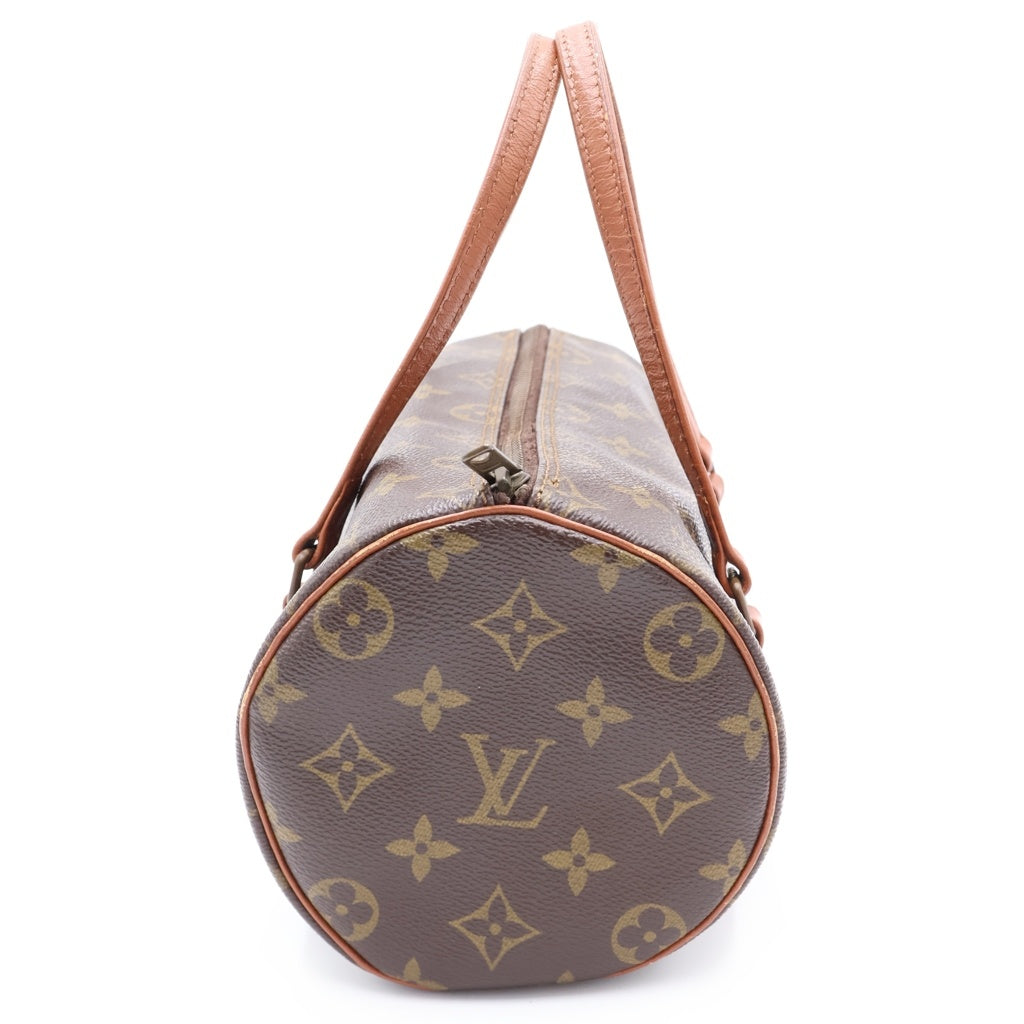 LOUIS VUITTON(ルイヴィトン) モノグラム パピヨン26 ハンドバッグ ブラウン レザー×PVC M51386 ゴールド金具 レディース