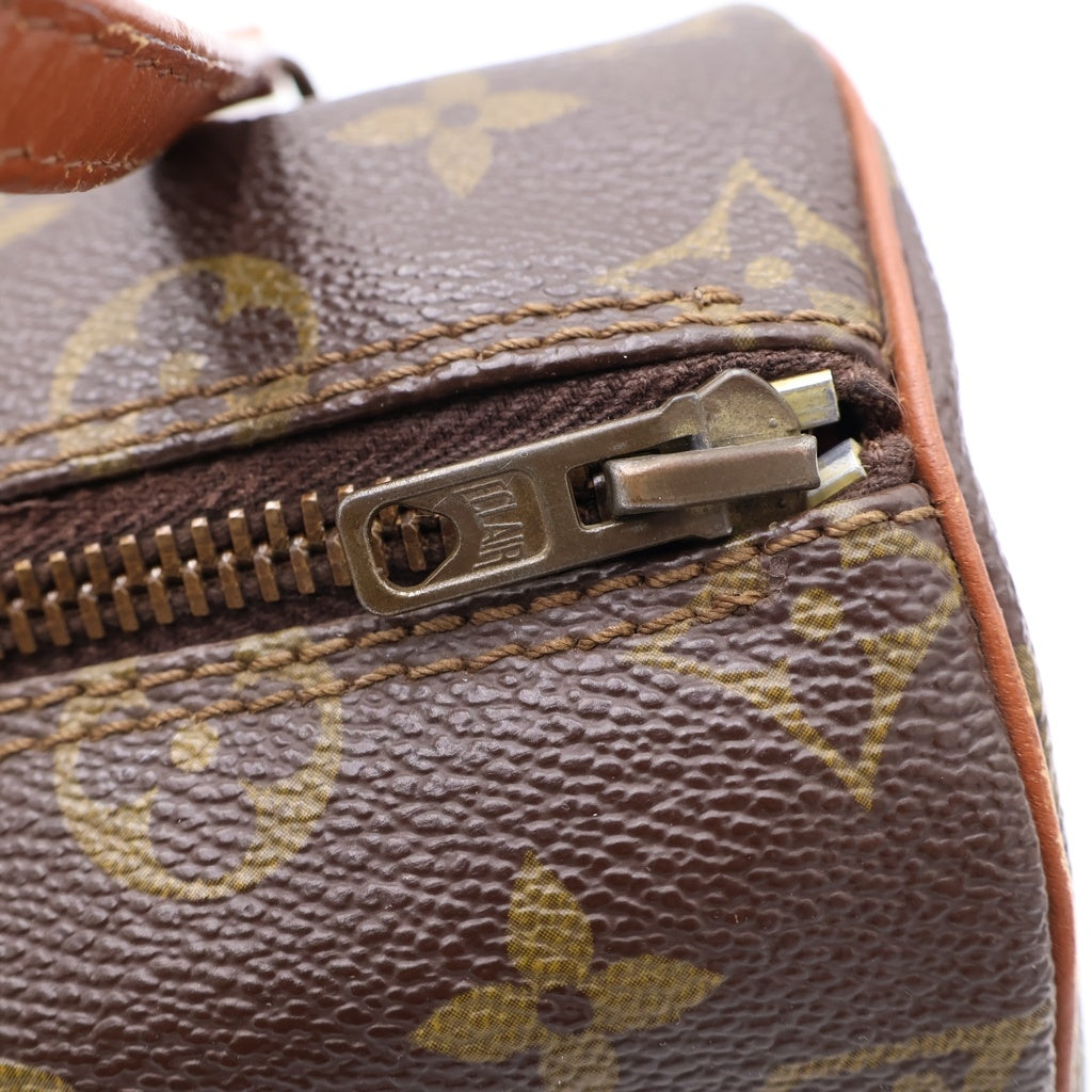 LOUIS VUITTON(ルイヴィトン) モノグラム パピヨン26 ハンドバッグ ブラウン レザー×PVC M51386 ゴールド金具 レディース