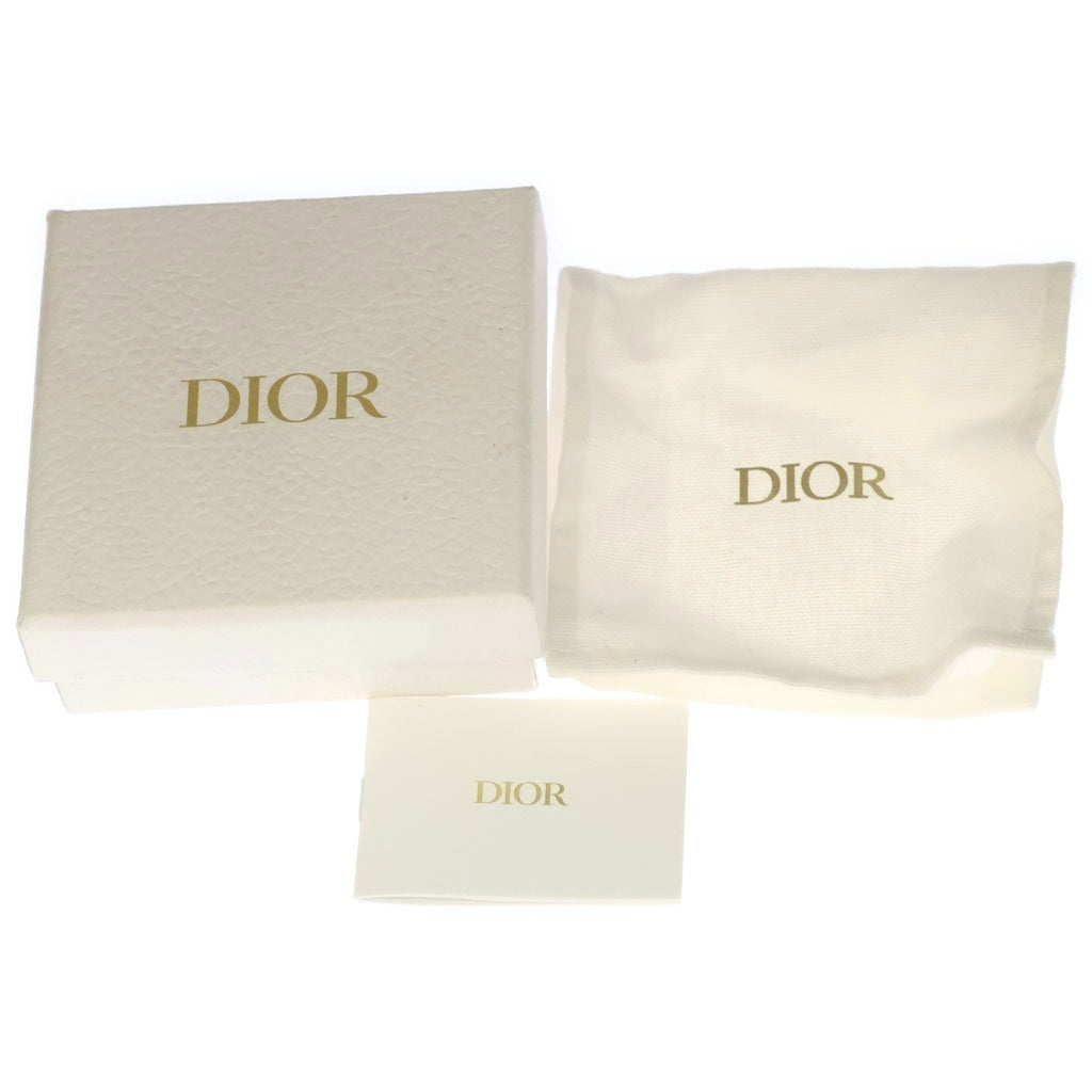 Christian Dior(クリスチャンディオール) クレールディーリュヌ ロゴラインストーン パール ブレスレット ホワイト×ゴールド GP レディース