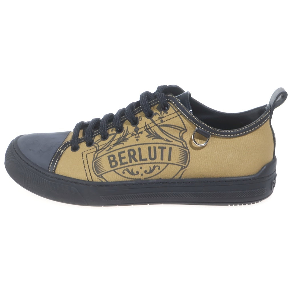 Berluti(ベルルッティ) プレイグラウンド キャンバス クレスト ローカットスニーカー シューズ ベージュ
