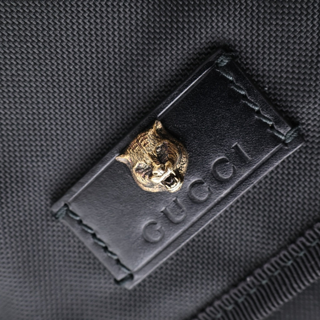 GUCCI(グッチ) アニマリエ テクノキャンバス バックパック リュック シェリーライン ナイロン ブラック 450982 レディース