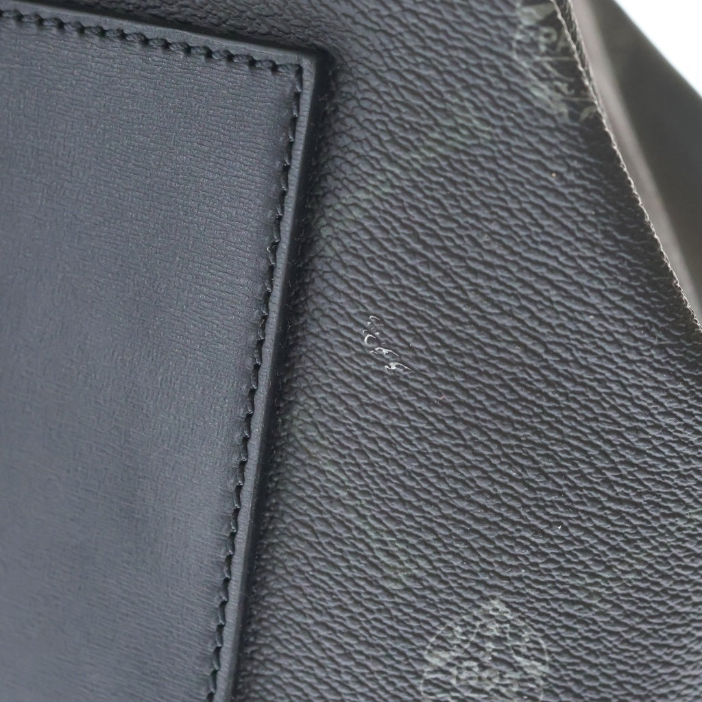 Berluti(ベルルッティ) ホッピングキャンバス レザー トートバッグ ショルダーバッグ ブラック