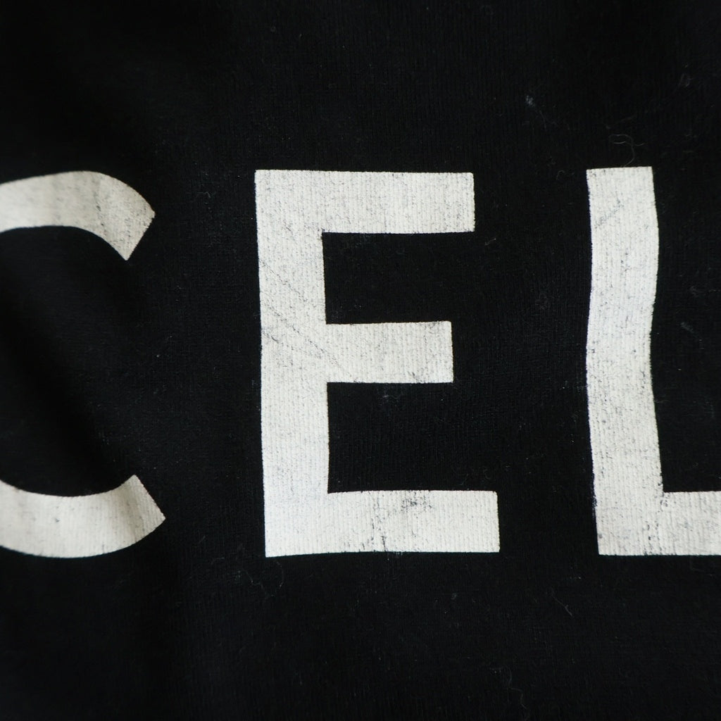 CELINE(セリーヌ) ロゴプリント クルーネック 半袖 Tシャツ カットソー S ブラック 2X681671Q