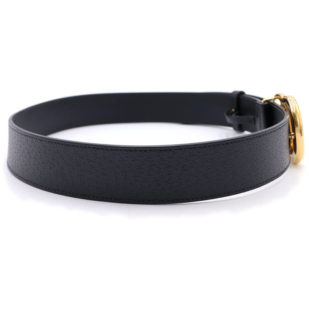 GUCCI(グッチ) GGマーモント レザーベルト ブラック ゴールド金具 406831 DJ20T