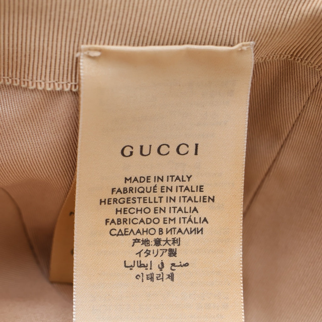 GUCCI(グッチ) ×THE NORTH FACE ノースフェイス GGキャンバス ベースボールキャップ 帽子 #L ベージュ 672155 4HAJR