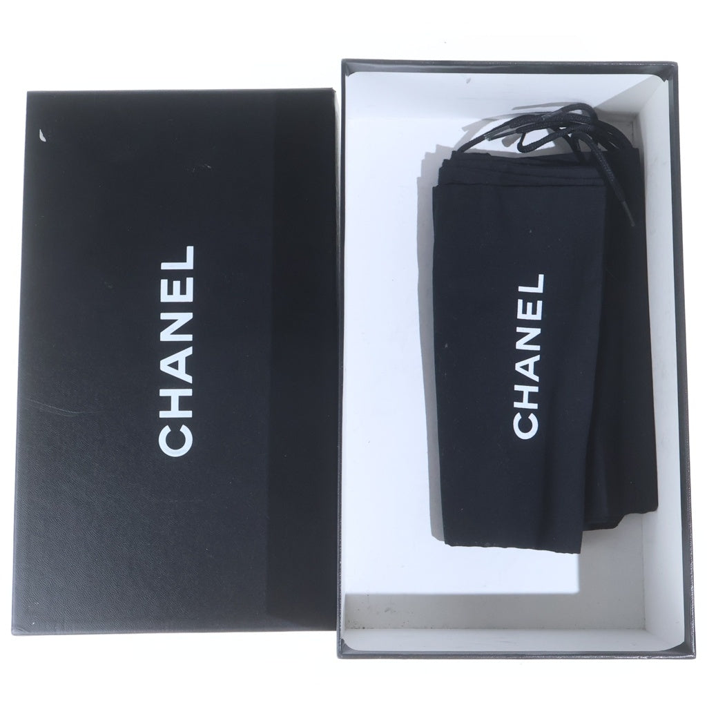 CHANEL(シャネル) カメリア ココマーク レザー ヒール パンプス シューズ ブラック/ベージュ レディース