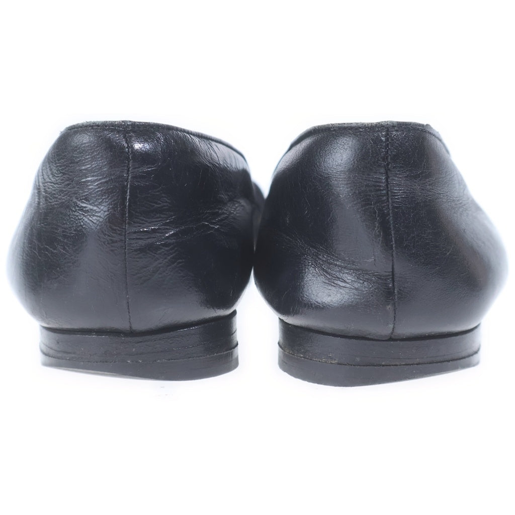 CHANEL(シャネル) 04A リボン レザー バレエ フラットシューズ ブラック レディース G24345