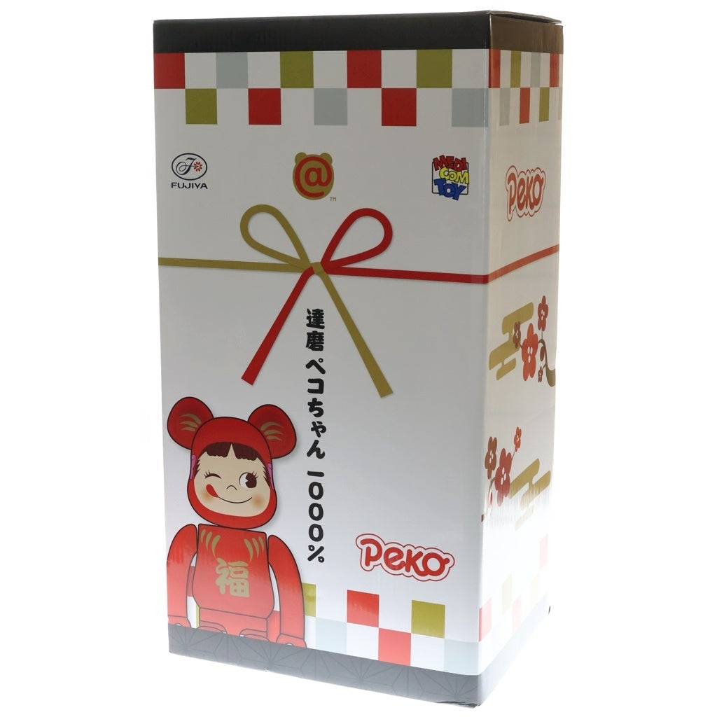 BE@RBRICK(ベアブリック) ×不二家 達磨 ペコちゃん 1000% フィギュア 人形 レッド