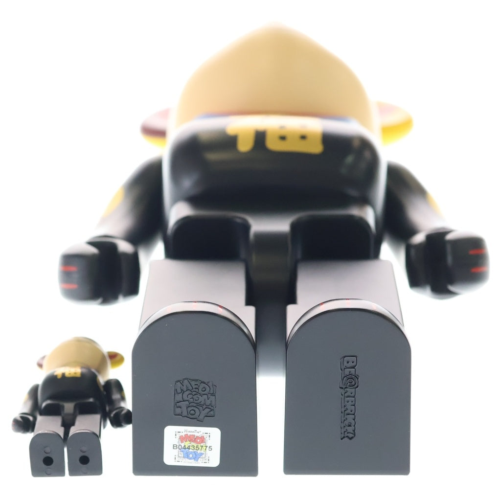MEDICOM TOY(メディコムトイ) ×不二家 招き猫ペコちゃん 福 黒 100%&400% フィギュア 人形 ブラック