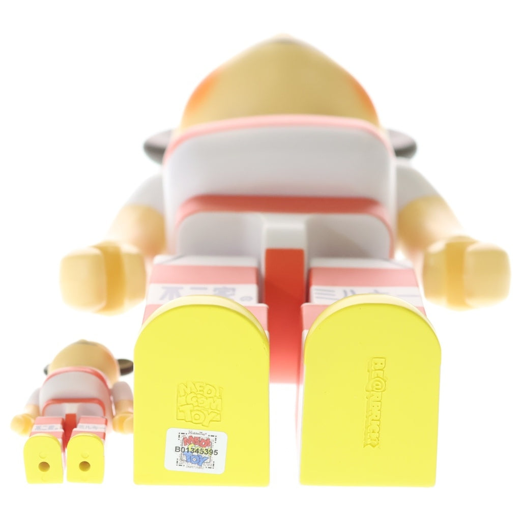 BE@RBRICK(ベアブリック) ×不二家 ペコちゃん ミルキー三角帽子デザイン 100%&400% フィギュア 人形 ホワイト/レッド