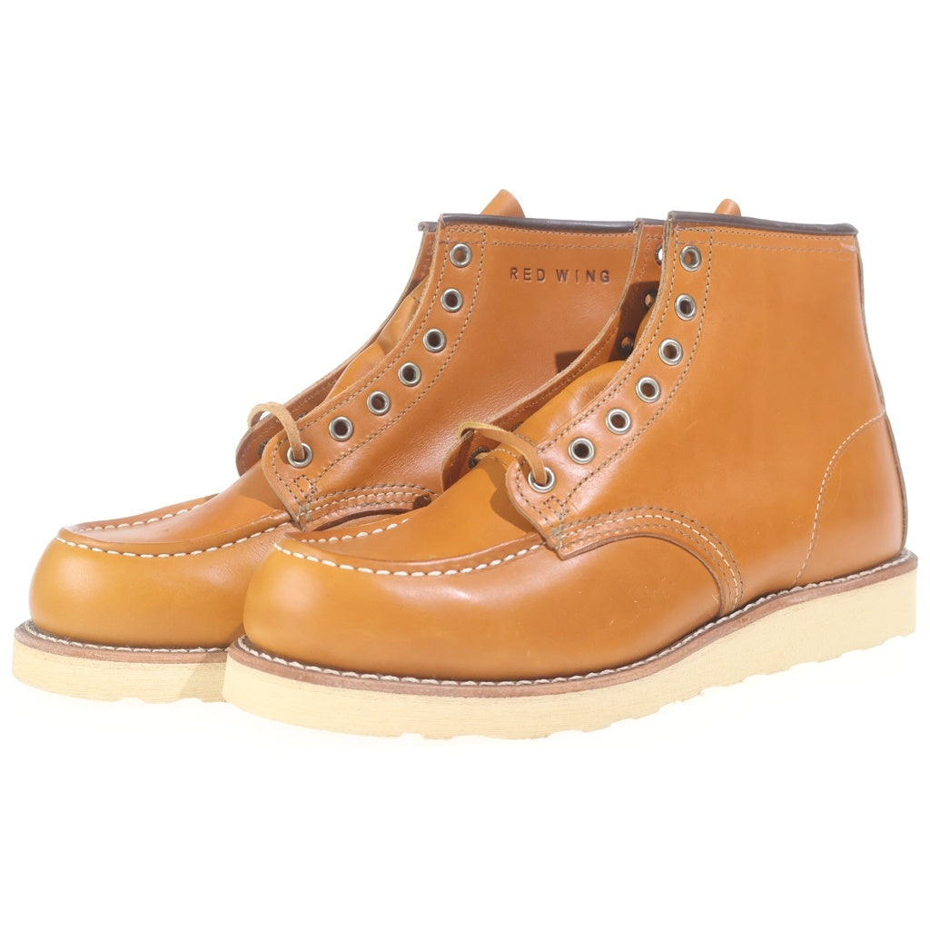 RED WING(レッド ウイング) 9875 復刻刺繍犬タグ アイリッシュセッター 6インチ モックトゥ ショートブーツ シューズ ブラウン
