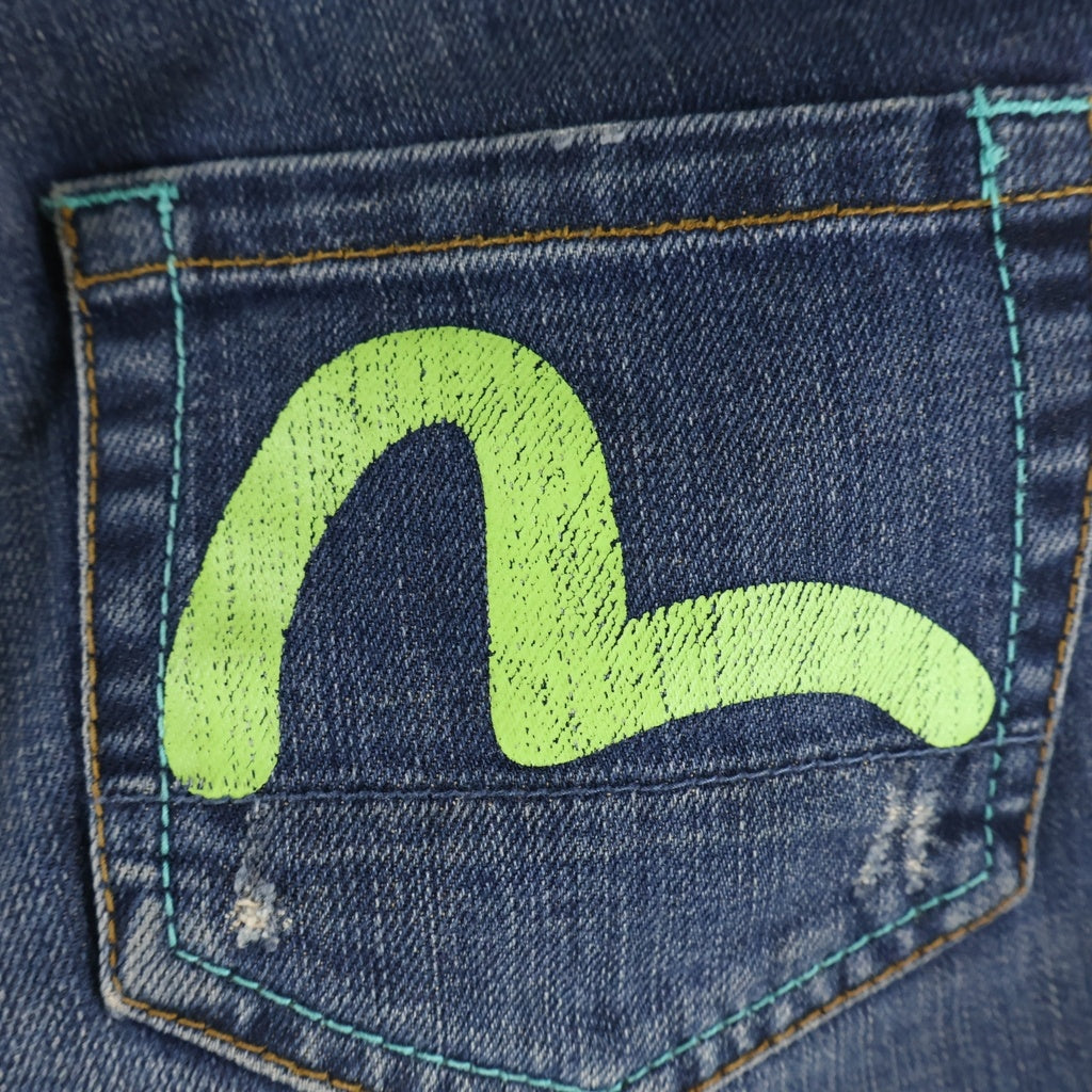 EVISU(エビス) カモメペイント デニムパンツ ジーンズ インディゴ レディース