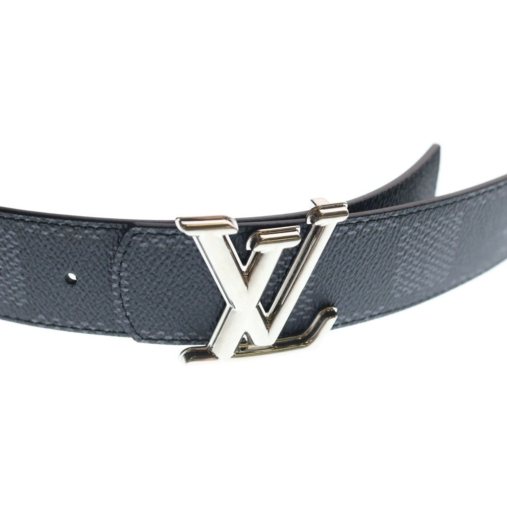 LOUIS VUITTON(ルイヴィトン) ダミエ ヘリテージ LV ディメンション 40MM リバーシブル PVC レザー ベルト シルバー金具 ブラック M8889
