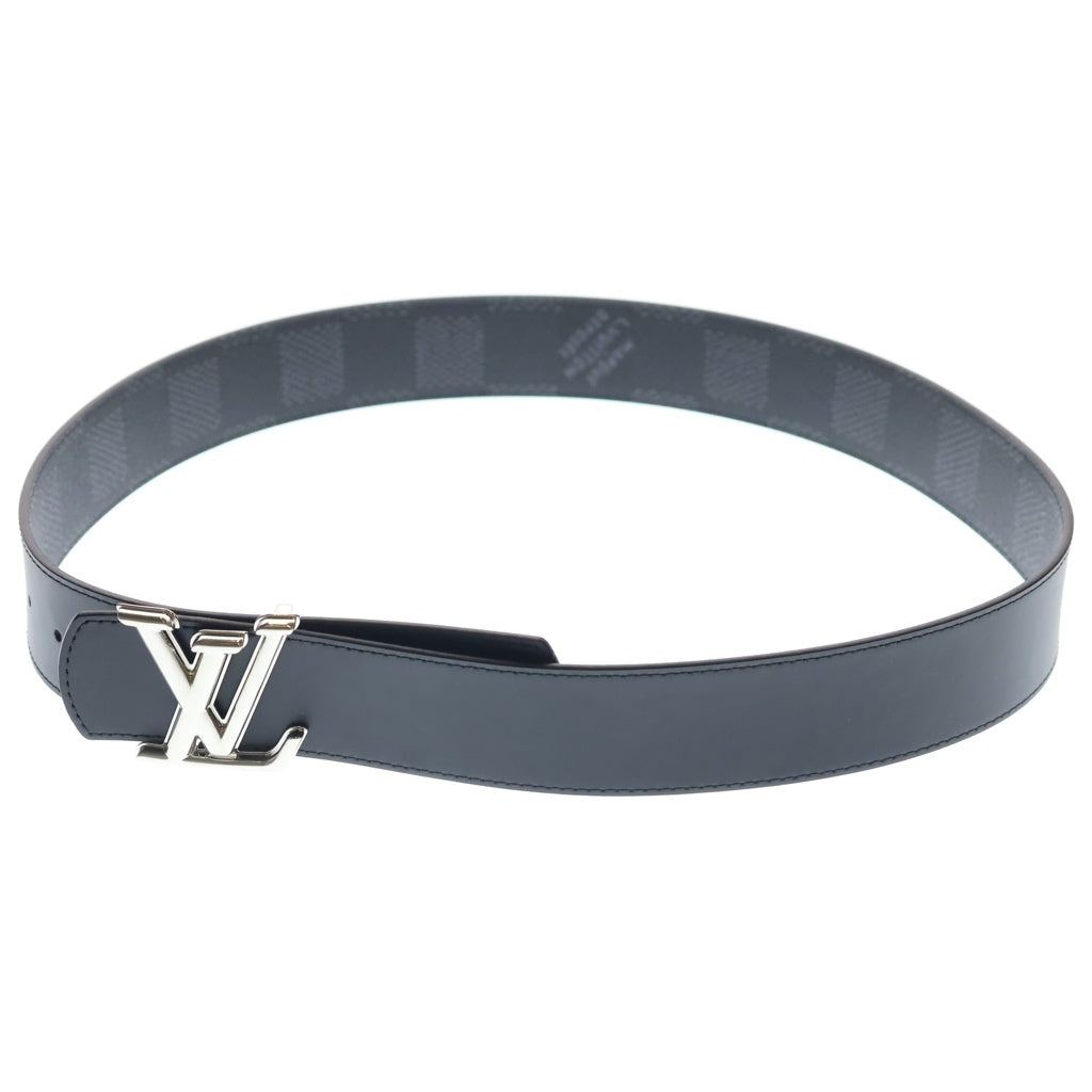 LOUIS VUITTON(ルイヴィトン) ダミエ ヘリテージ LV ディメンション 40MM リバーシブル PVC レザー ベルト シルバー金具 ブラック M8889