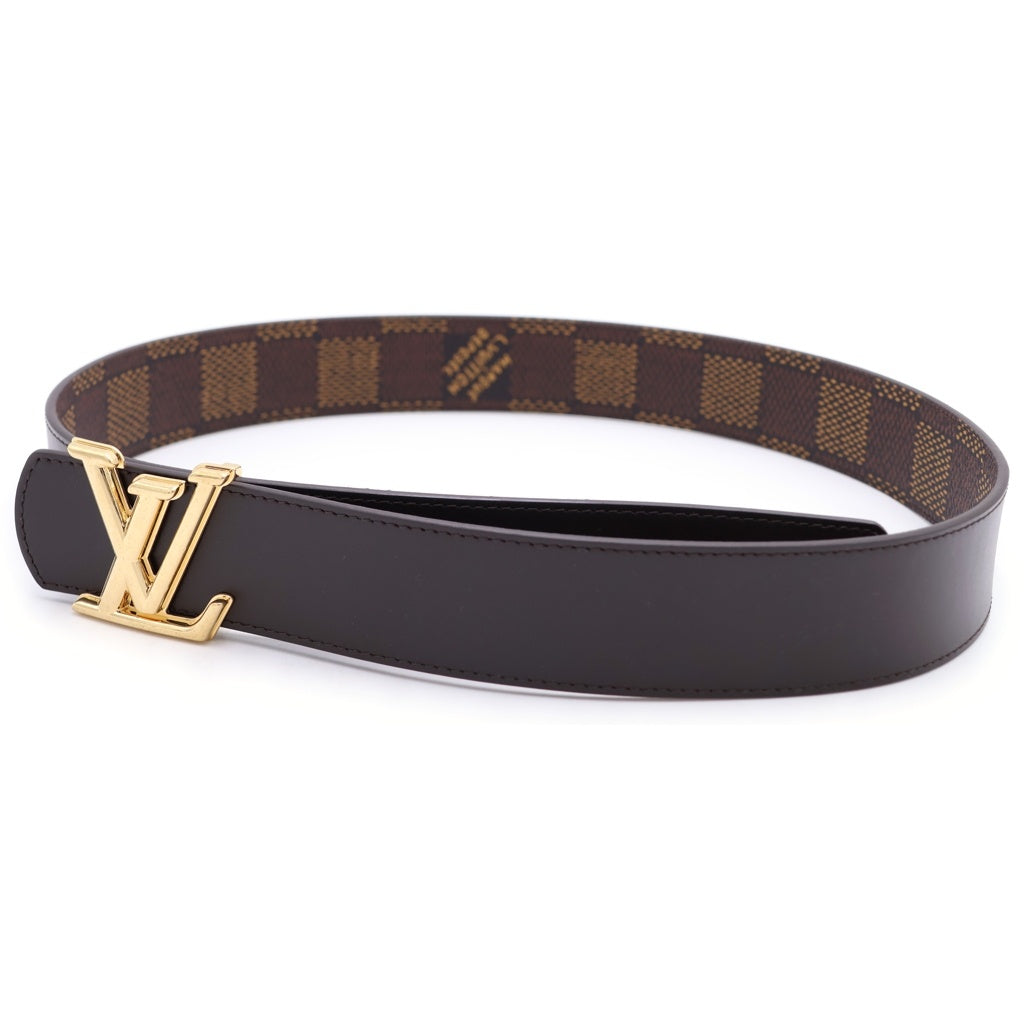 LOUIS VUITTON(ルイヴィトン) ダミエ ヘリテージ LV ディメンション 40MM リバーシブル PVC レザー ベルト ゴールド金具 ブラウン M8888