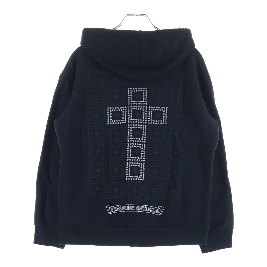 CHROME HEARTS(クロムハーツ) CHプラス プリント ジップアップ スウェット パーカー フーディー ブラック