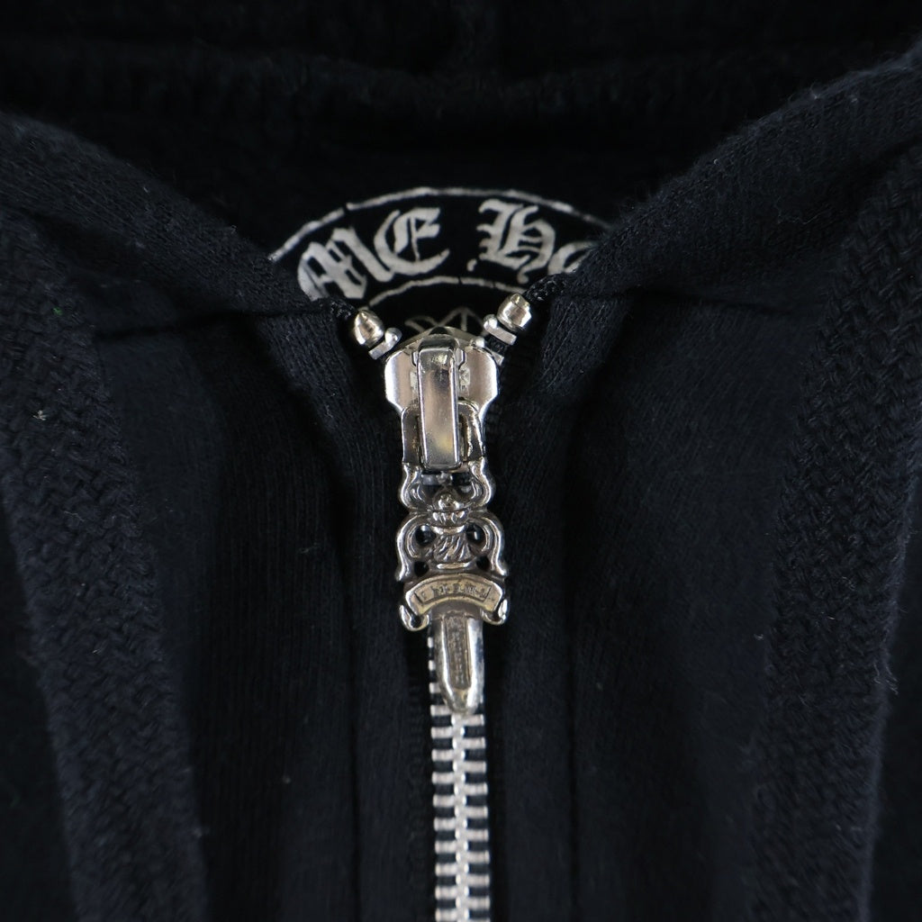 CHROME HEARTS(クロムハーツ) CHプラス プリント ジップアップ スウェット パーカー フーディー ブラック