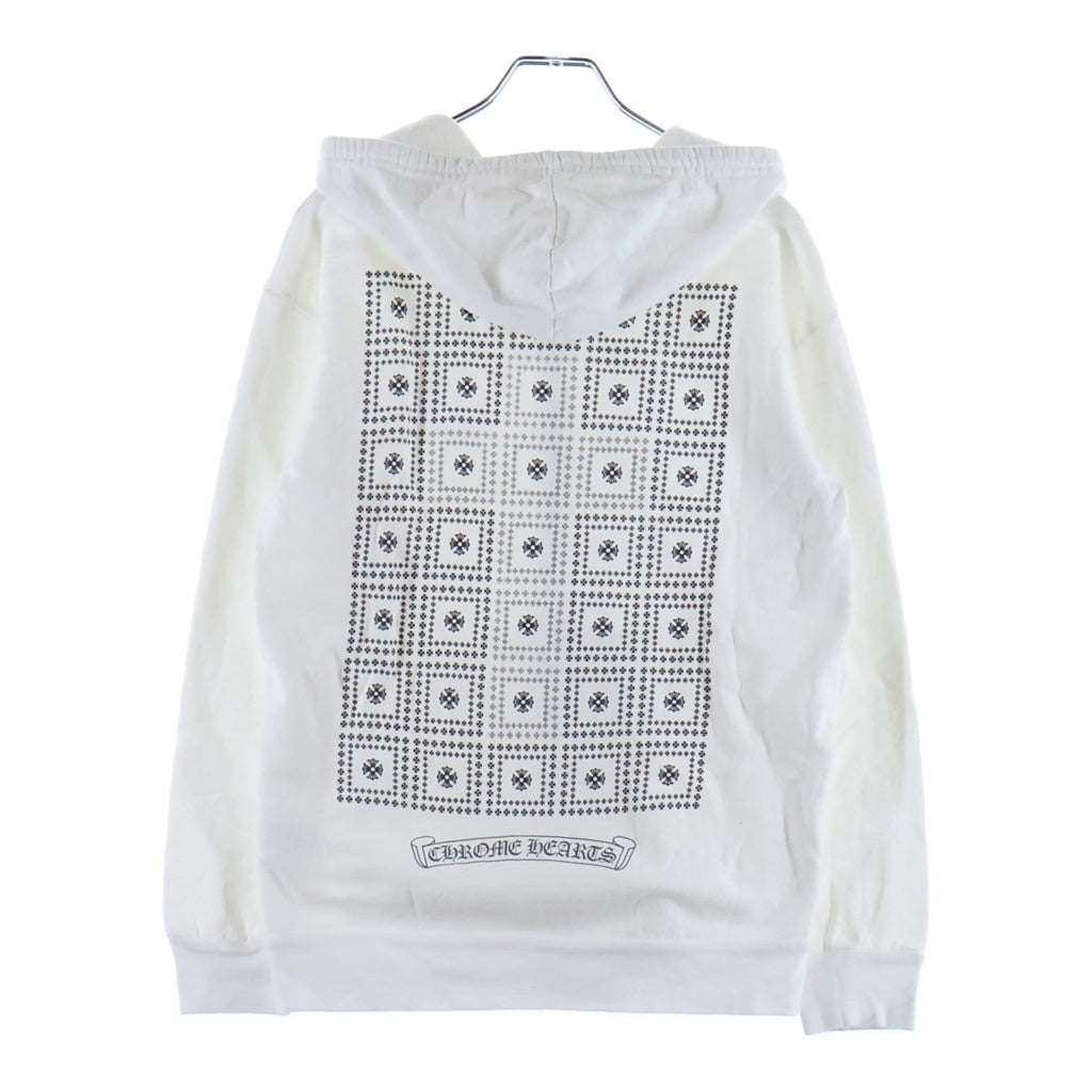 CHROME HEARTS(クロムハーツ) CHプラス プリント ジップアップ スウェット パーカー フーディー ホワイト