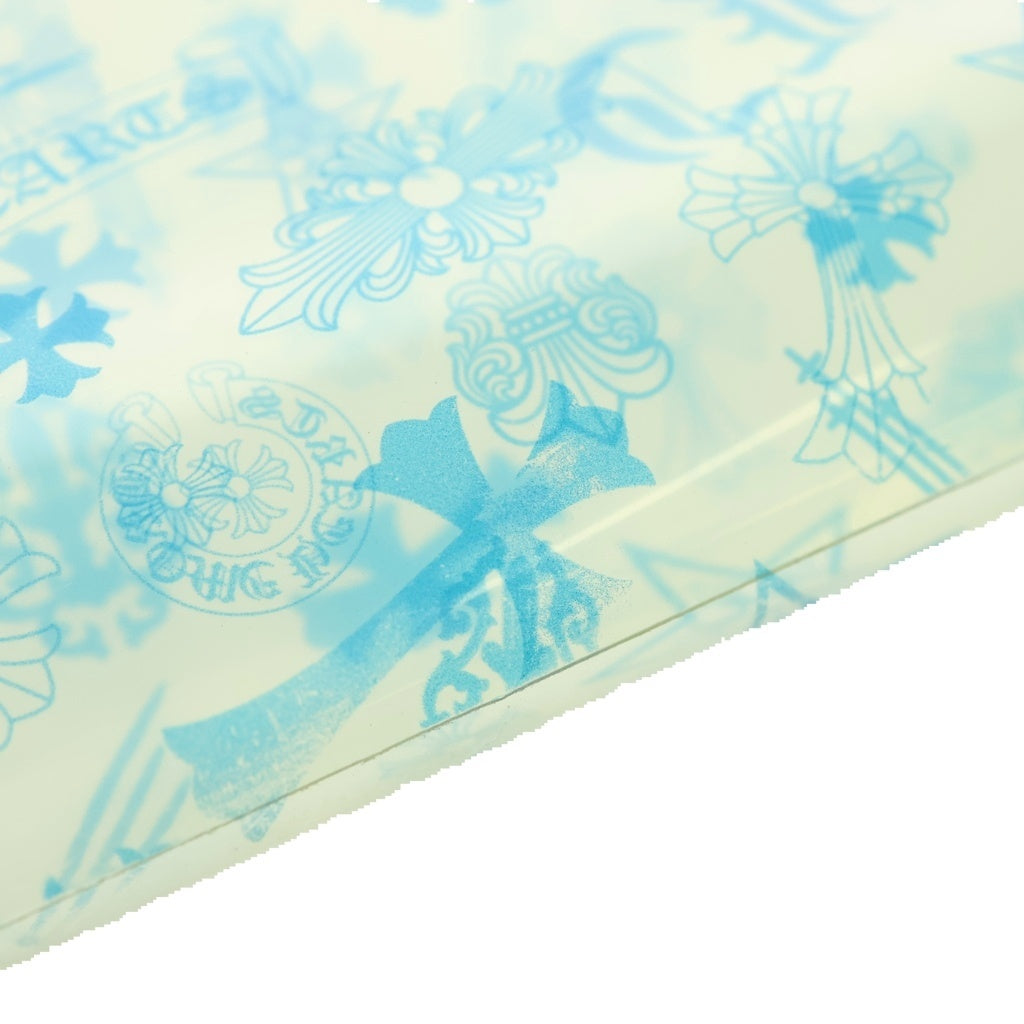 CHROME HEARTS(クロムハーツ) CLEAR VINYL POUCH クリアビニールポーチ CHプリント クリアファイル クリア/ブルー レディース