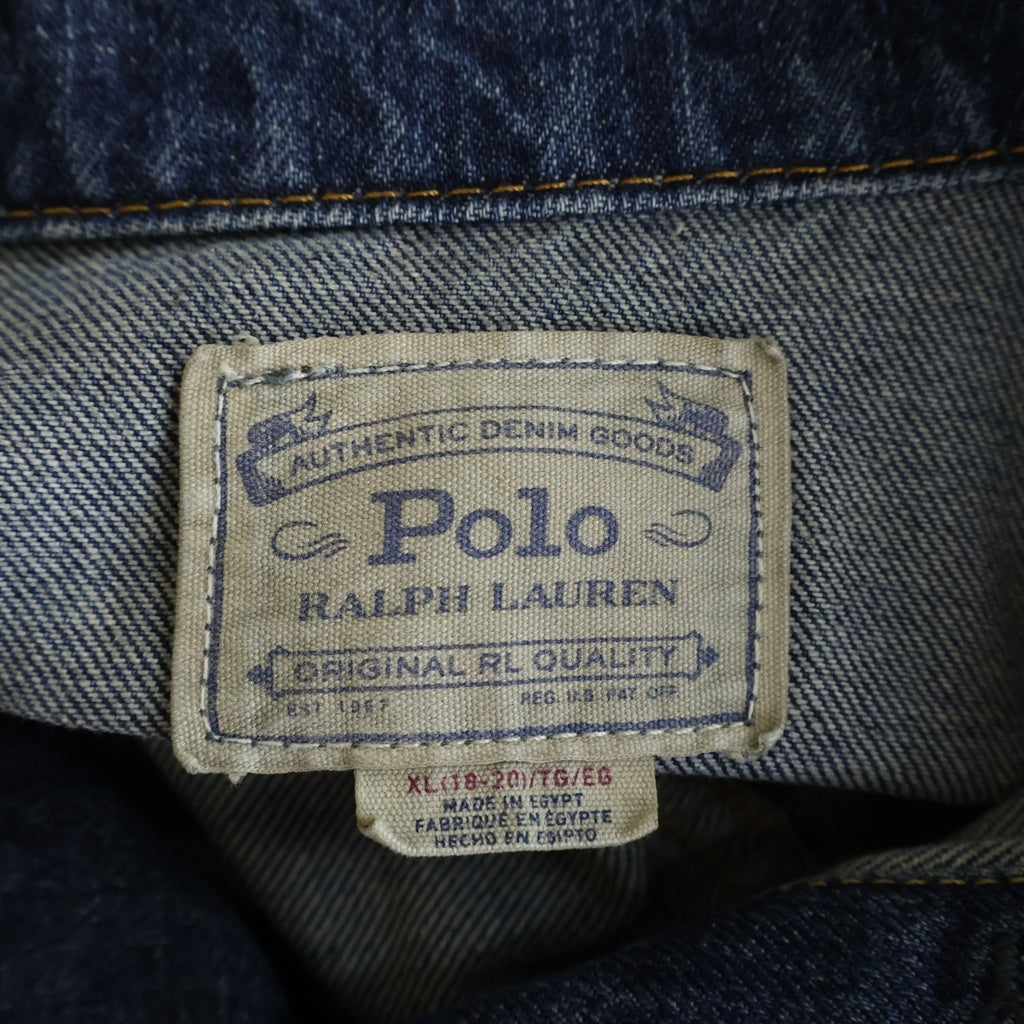 POLO RALPH LAUREN(ポロラルフローレン) デニム トラッカージャケット フラッグ インディゴ ボーイズ 323701282001