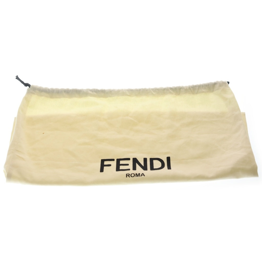 FENDI(フェンディ) ダイアゴナル ベルトバッグ ズッカ柄 PVC レザー ショルダー ボディバッグ シルバー金具 ブラウン 7VA343 レディース