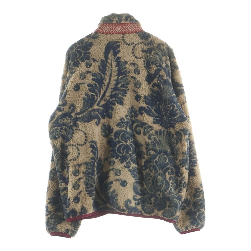 KAPITAL(キャピタル) Damask Pattern Fleece Zip Blouson ダマスク総柄 ジップアップ フリース ジャケット ベージュ EK-950