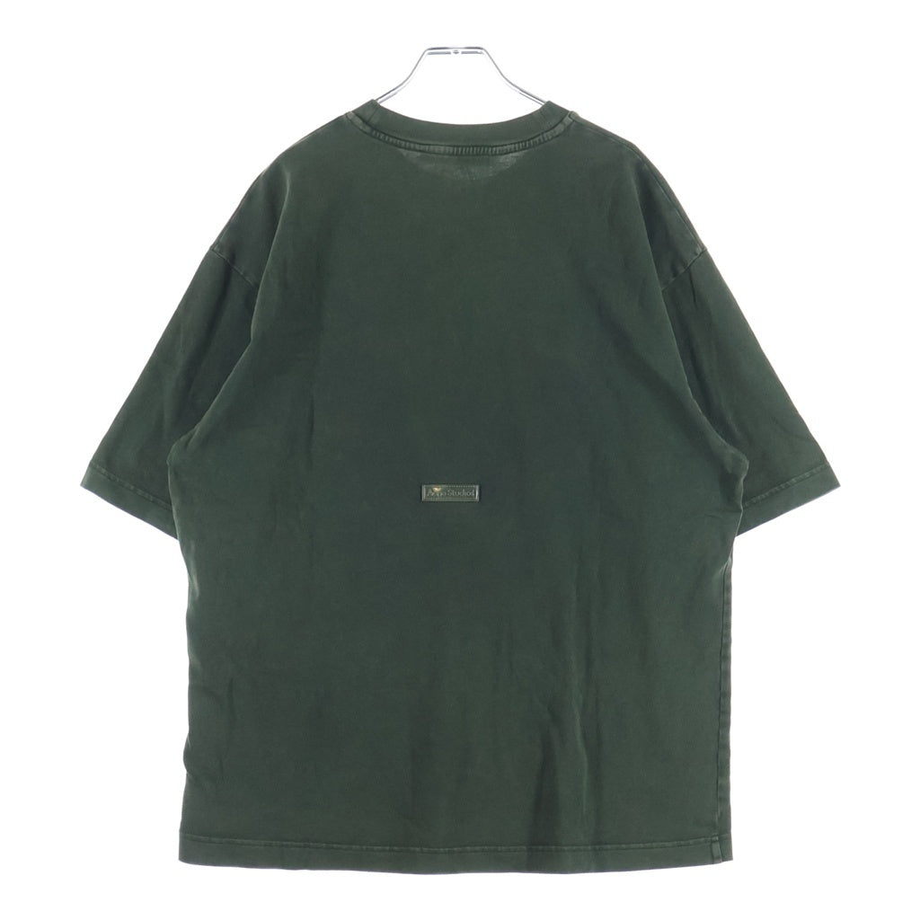 Acne Studios(アクネ ストゥディオズ) Extorr Cotton-Jersey T-Shirt エクストラコットンジャージー半袖Tシャツ ガーメントダイ加工 グリーン FN-MN-TSHI000458