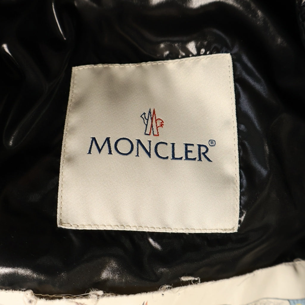 MONCLER(モンクレール) PLANE ダブルブレスト ワッペンロゴ ジップアップ ダウンジャケット ブラック 420934699505 68950 レディース