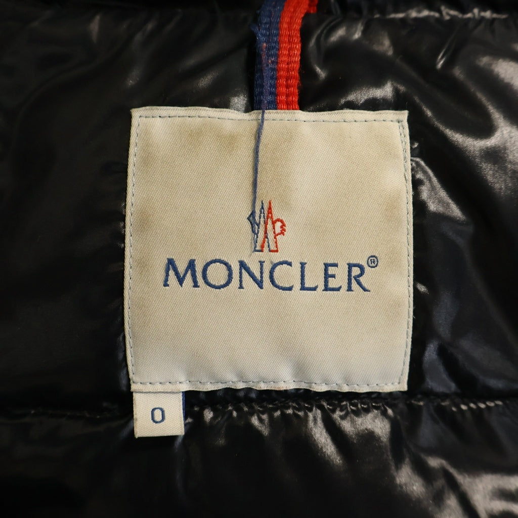 MONCLER(モンクレール) CLAIRE クレア ワッペンロゴ ジップアップ ダウンジャケット ブラック 46313/50/68950 レディース