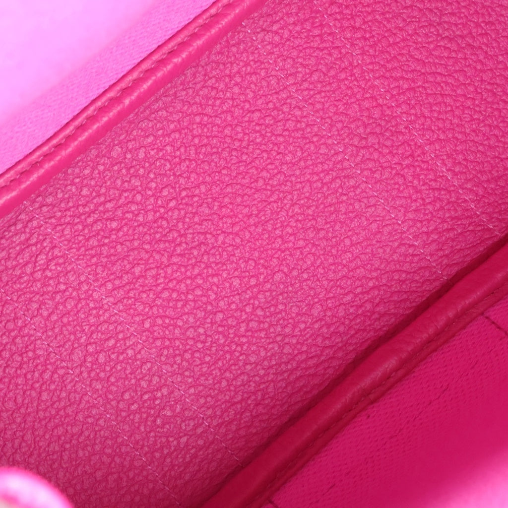 HERMES(エルメス) ガーデンパーティTPM ハンドバッグ ローズパープル トワルアッシュ×カントリー シルバー金具 C刻印 レディース