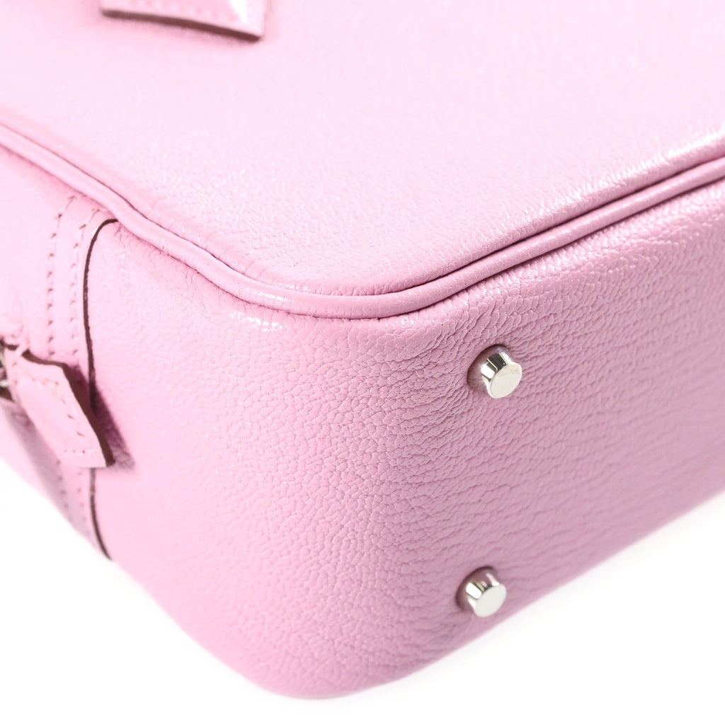 HERMES(エルメス) ミニプリュム MINI ハンドバッグ ショルダーバッグ モーヴシルベストル シェーブル レザー シルバー金具 D刻印 レディース