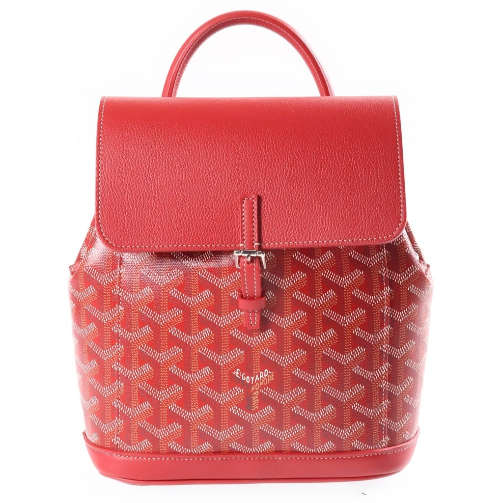 GOYARD(ゴヤール) アルパンミニ バックパック リュック レッド PVC×レザー レディース