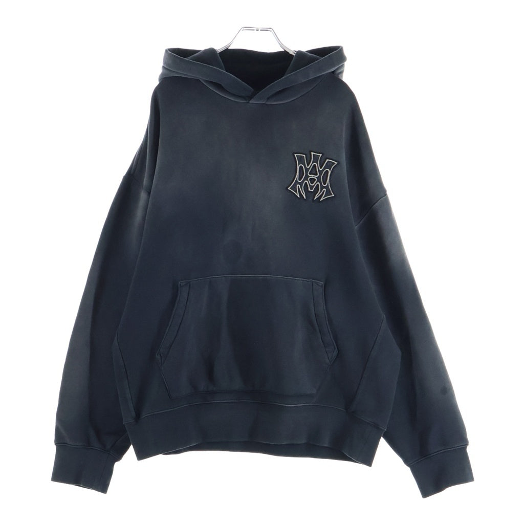 AMIRI(アミリ) 両面ロゴデザイン フーデッド プルアップ スウェット パーカー グレー AMJYHD1082