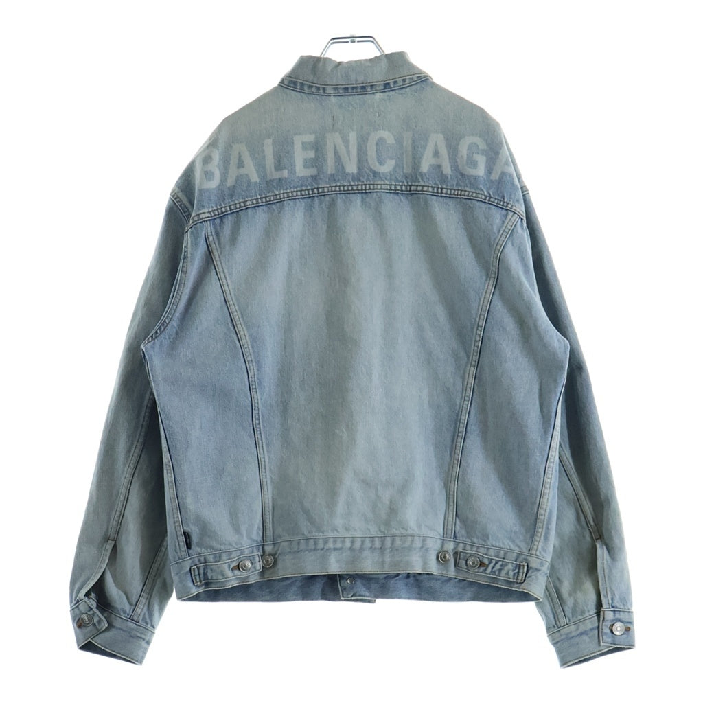 BALENCIAGA(バレンシアガ) バックロゴ デニムジャケット ジージャン ライトブルー 534553 TYE14 レディース