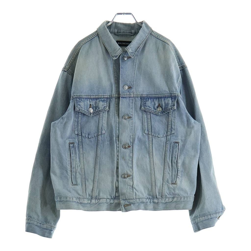 BALENCIAGA(バレンシアガ) バックロゴ デニムジャケット ジージャン ライトブルー 534553 TYE14 レディース